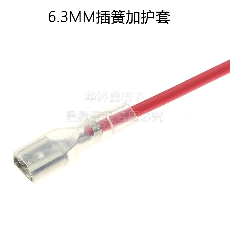 10pcs 20CM 2.8MM/4.8MM/6.3mm 2.8/4.8/6.3 Single head female Spade Crimp Terminal Connector with wire red black for rocker switch