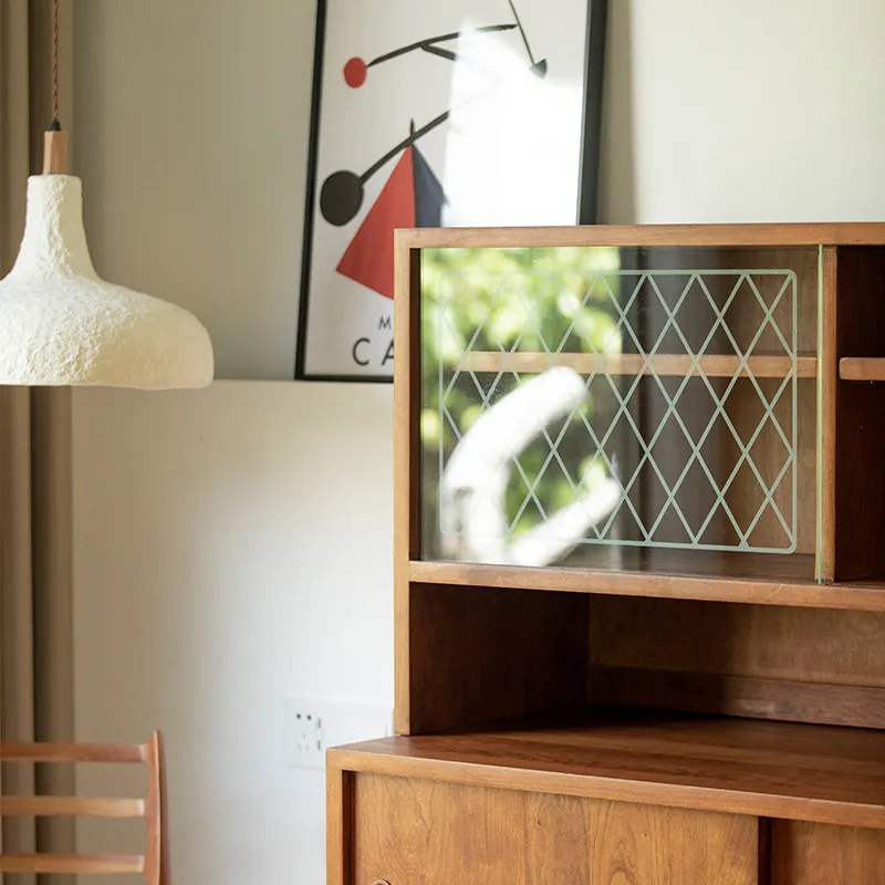 

Vintage Nordic solid wood MCM style design log function cabinet is simple