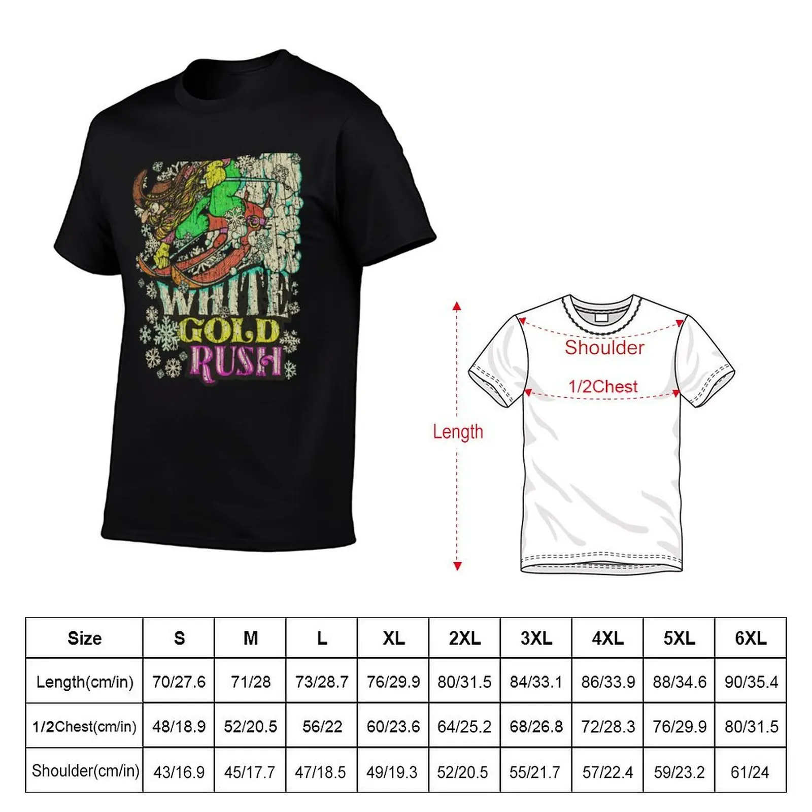 White Gold Rush 1982 T-Shirt printed t shirts for man man tshirt anime t shirts oversize T-shirt