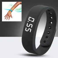 LED Digital Smart Bracelet Vibrating Alarm Clock Waterproof Clock Smart Bracelet with Running Pedometer Monitoring Smart Bracele