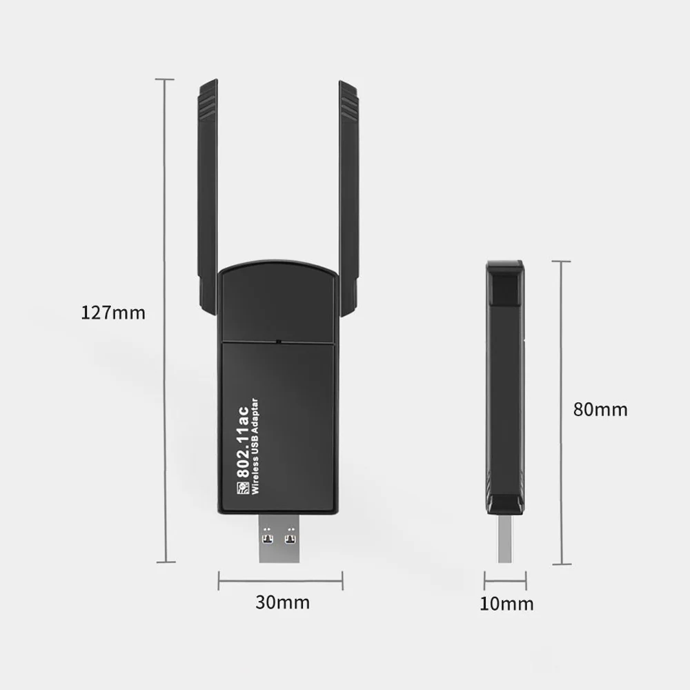 1300Mbps WiFi USB Adapter Dual Band 2.4G 5Ghz Wi-Fi Dongle Ontvanger USB3.0 Hoge Snelheid 802.11AC Draadloze Netwerkkaart PC/Laptop