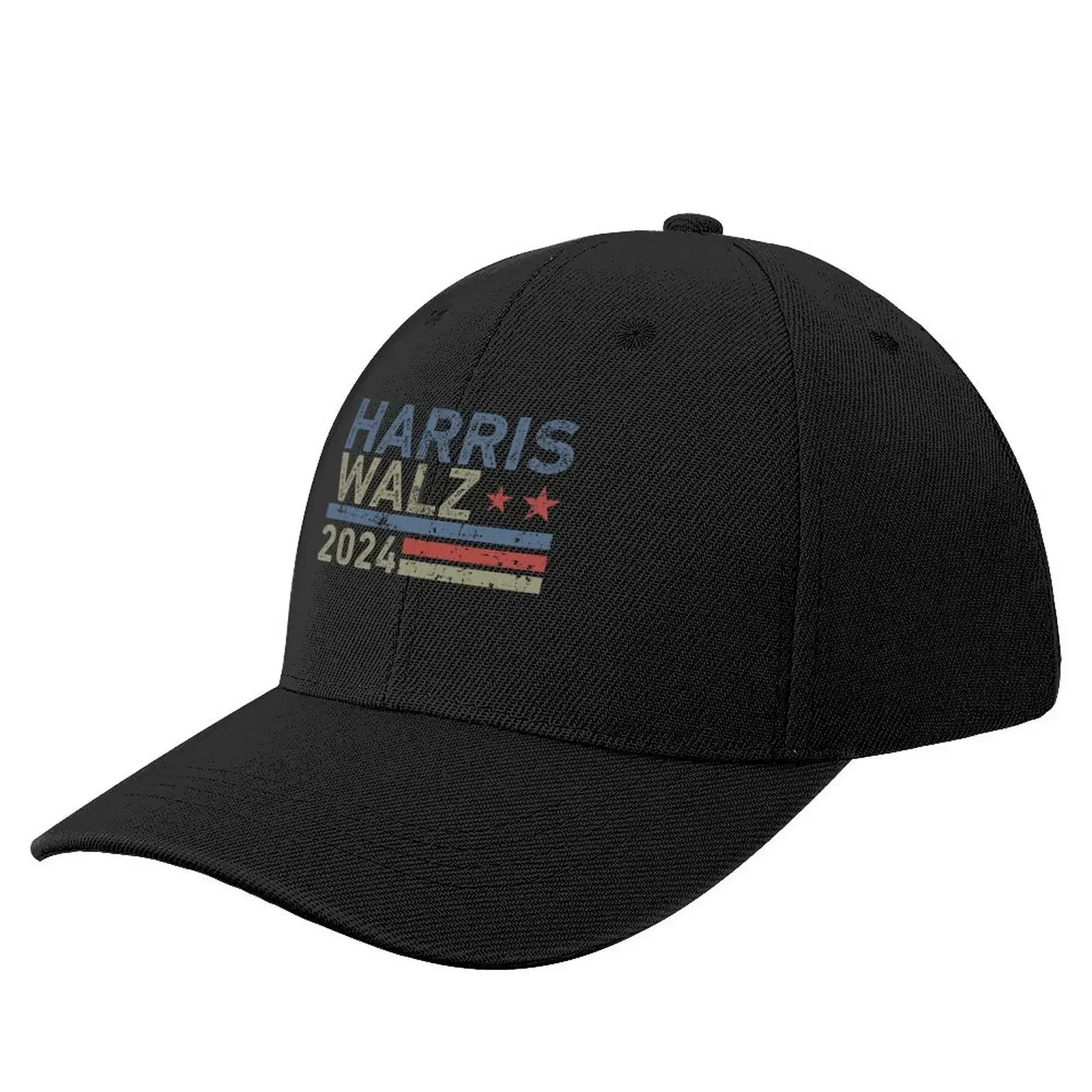 Harris Walz 2024 Text Retro Vintage Distressed Design Baseball Cap Golf Hat Man Bobble Hat black Hip Hop Hats For Women Men's