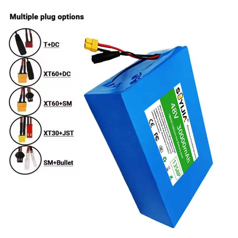 Original 48V 30ah 13s8p power battery, 48v  2000W lithium battery pack for Citycoco motorized scooter, with integrated BMS 50A
