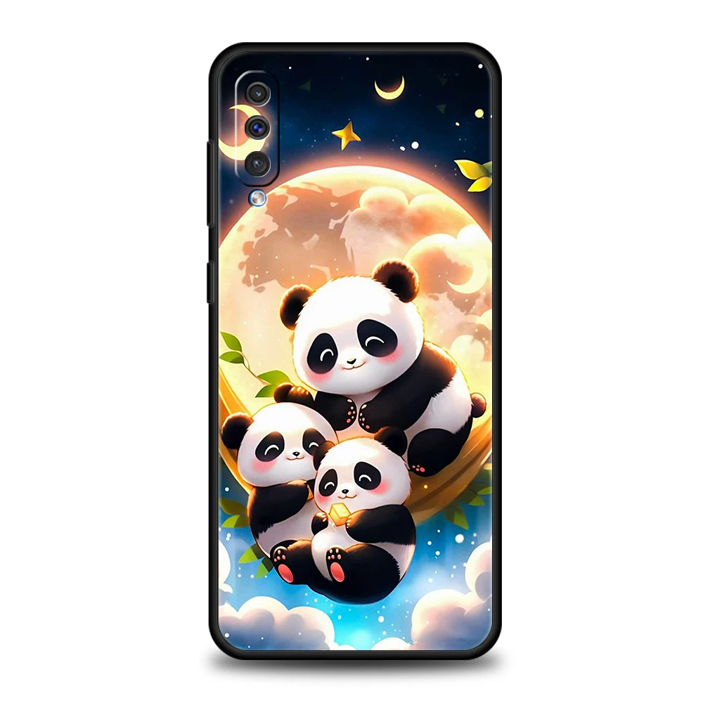 Cartoon Lovely Panda Phone Case for Samsung Galaxy A24 A13 A53 A73 A33 A22 A12 A02 A03 A05 A70 A50 A10 A20 Silicone Cover Shell