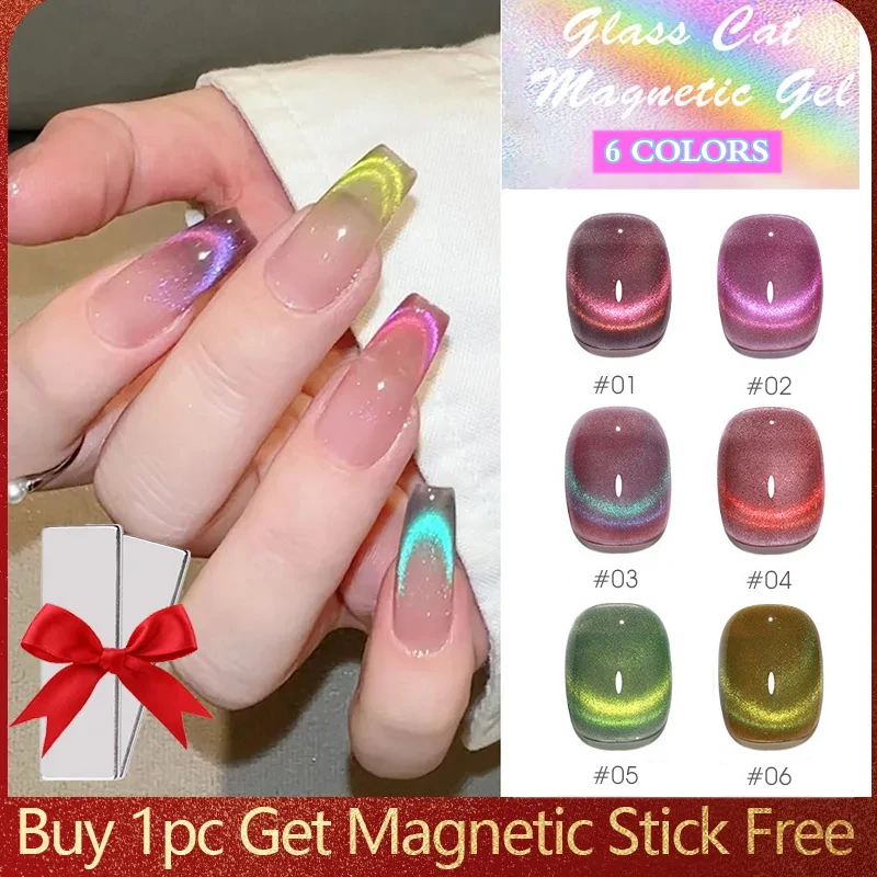 Cat Eye Gel polish Crystal Rainbow Magnetic Gel Nail Polish Variety Nail Semi Permanent Varnish UV Gel for Nail Art Design