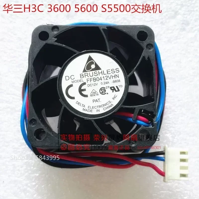 for H3C 5800 Switch Fan 4028 FFB0412VHN-B608 for H3C Router Decoder Cooling Fan Replacement