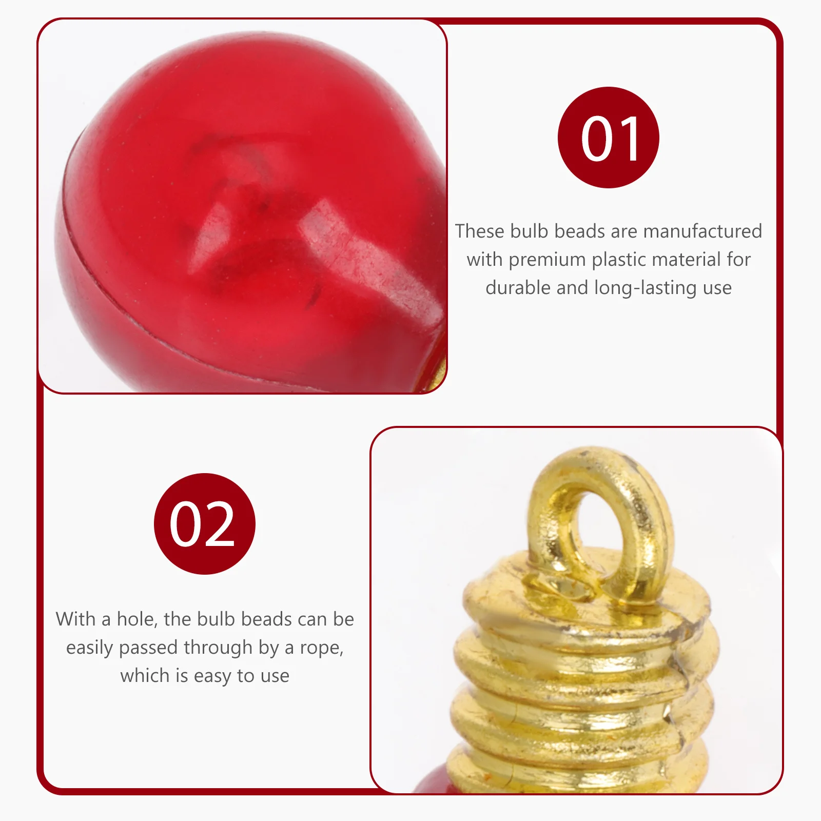 

1Pack Christmas Bulb Beads Premium DIY Beads for Bracelet Necklace Making Xmas Wedding Baby Shower Decor Supplies