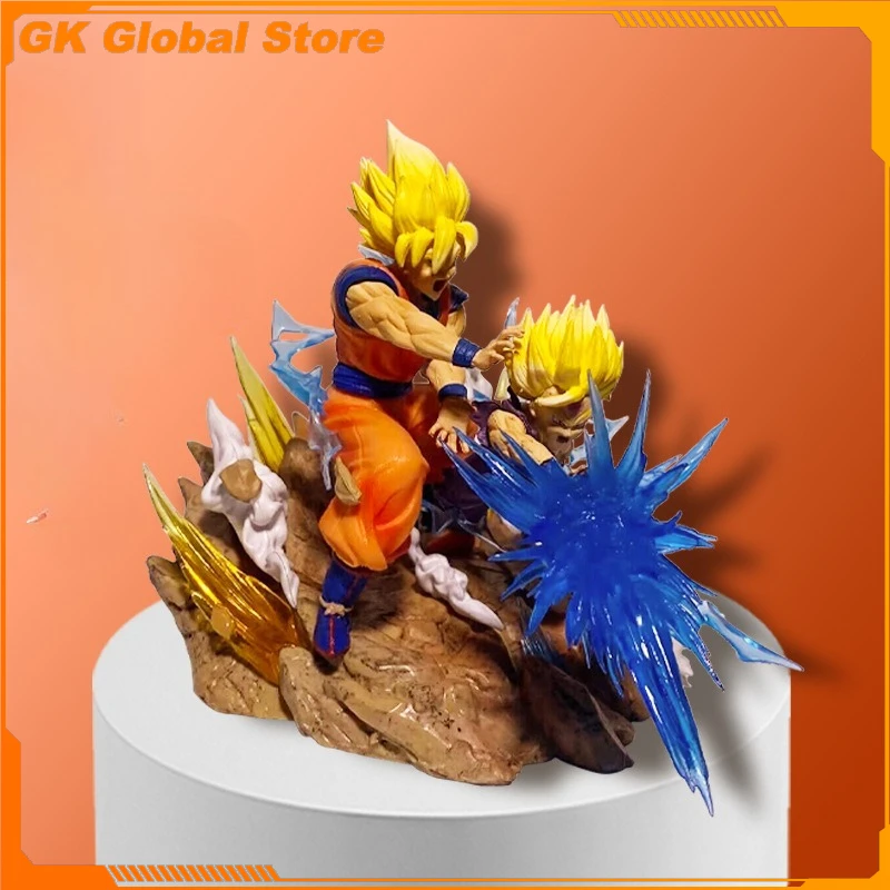 

13cm New Dragon Ball Anime Figure Son Goku Cell Peripheral PVC Model Scene Statue Desktop Decoration Ornaments Birthday Gift Toy