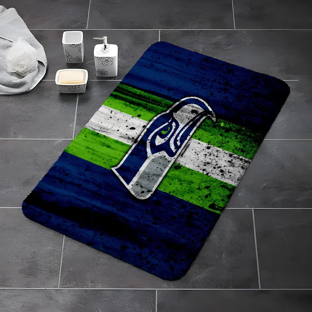 SeattleS SeahawkS Outdoor Doormat Entrance Door House Carpet in the Bedroom Mats Floor Mat for Kitchen Rug Room Decorating Items