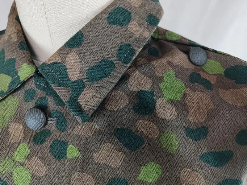 تأثيري الألمانية النخبة DOT44 التمويه ERBSENTARN تونك وسراويل بنطلون M43 حقل ملابس العمل إعادة تمثيل الفيلم الدعائم #3