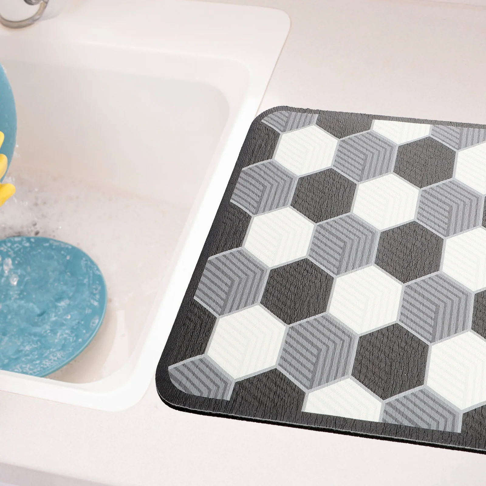 

Впитывающий коврик для сушки, теплоизоляция, гладкая поверхность, коврик для кухонной стойки, водопоглощающий коврик для посуды для домашнего офиса