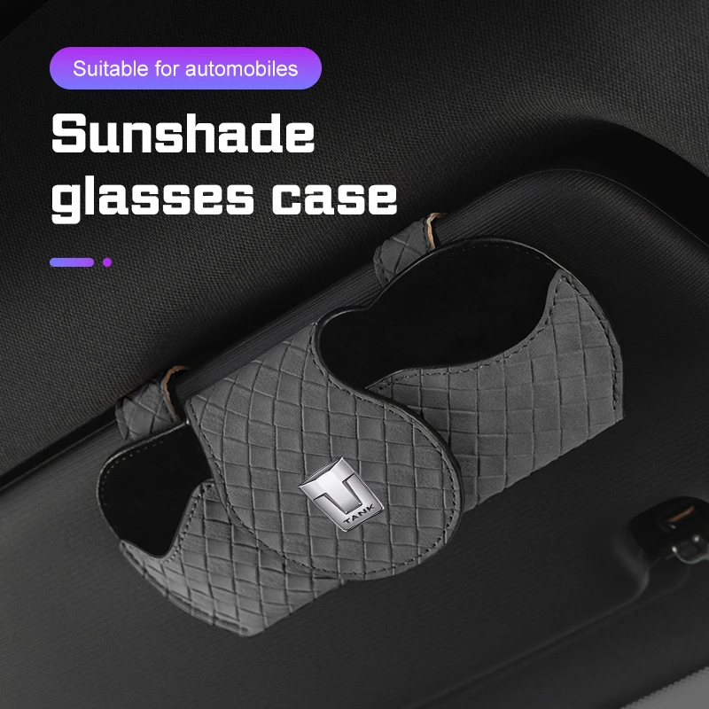 

Car Visor Glasses Case Leather For Great Wall TANK 300 500 700 400 Tank300 800 GMW Eyeglasses Storage Accessory Sunglasse Holder