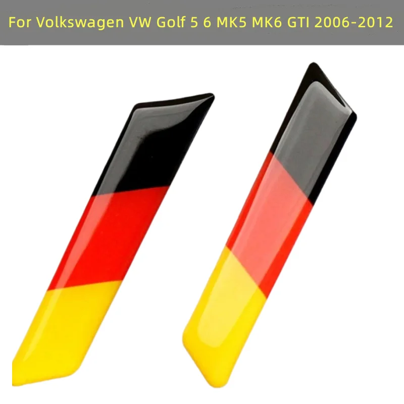 For Volkswagen VW Golf 5 6 MK5 MK6 GTI 3D Car Sticker Lift Wrench Handle Seat Insert Trim Cover Germany Flag Emblem Decoration