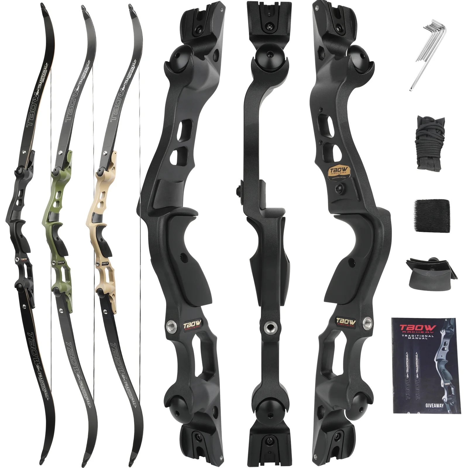 

62inch Recurve Bow 25-65lb Limb Takedown Bow ILF Interfrance Aluminum Alloy 19" Riser Archery For Outdoor Hunting Shooting