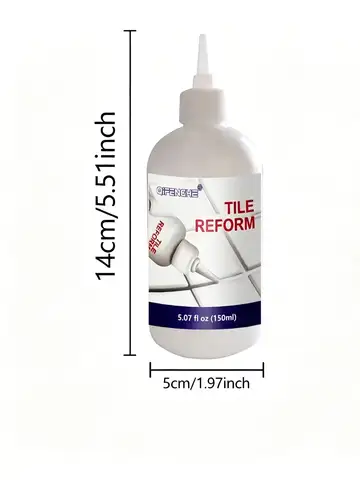 Tile Reform Grout Repair Pen, Waterproof Tile Gap Filler, Mildew Resistant Tile Seam Refinisher for Bathroom Kitchen Floor Wall