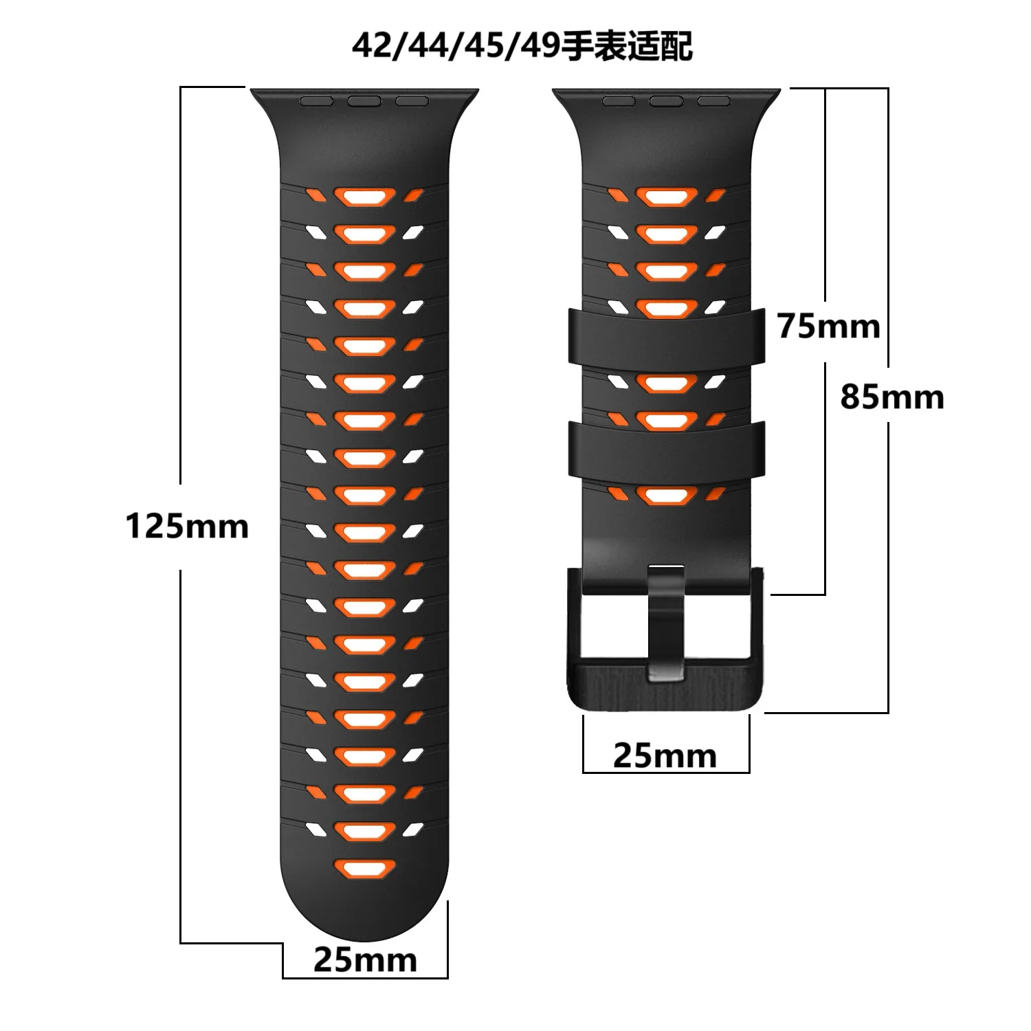 Silicone Straps For Apple Watch Band Ultra 49mm 46mm 45mm 44mm 42mm Bracelet For IWatch Series 10 SE 9 8 7 6 5 Ultra 2 Wristband