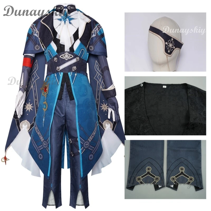AHonkai Star Rail Nakcha Cosplay Dark Patterned Wengfalos مجموعة كاملة من ملابس شخصيات اللعبة جاهزة للهالوين