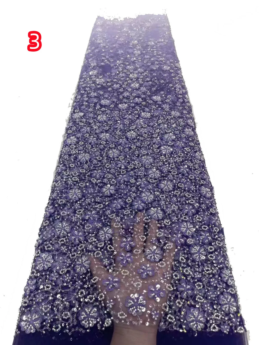 Popular European and American beads sequin mesh embroidery fabric, luxury retro exquisite party cheongsam evening gown