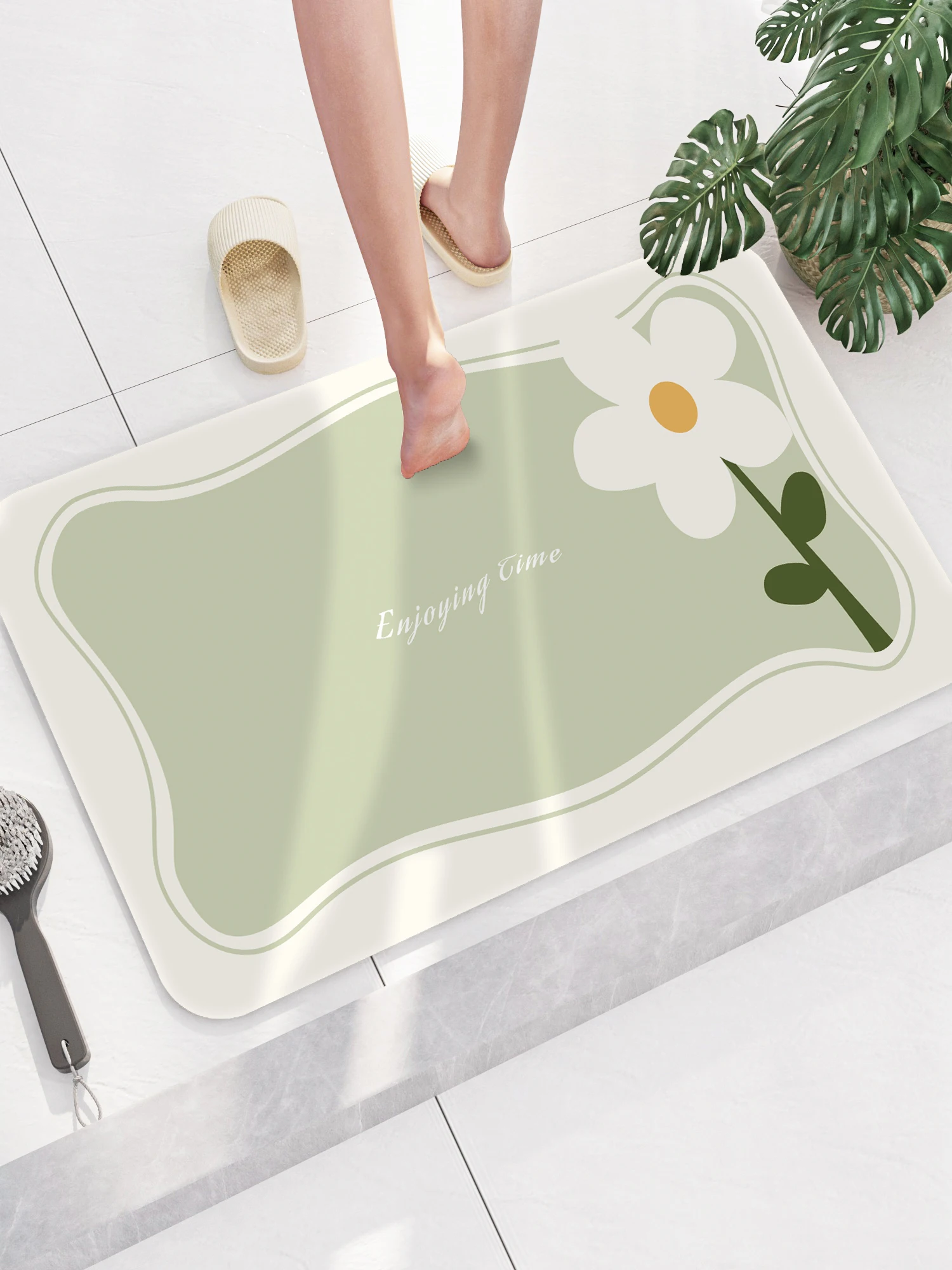 

Batoom Mat Silicone Dendroid Qui Dry Water Absorbent Entrance Door Mat Toilet Wasoom Dirt Resistant Anti Slip Carpet