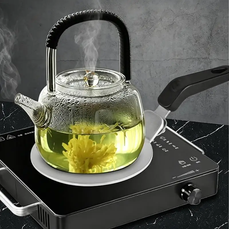Household Aluminum Alloy Heat Diffuser Plate Ergonomic Handle Induction Adapter for Glass Ceramic Cookware
