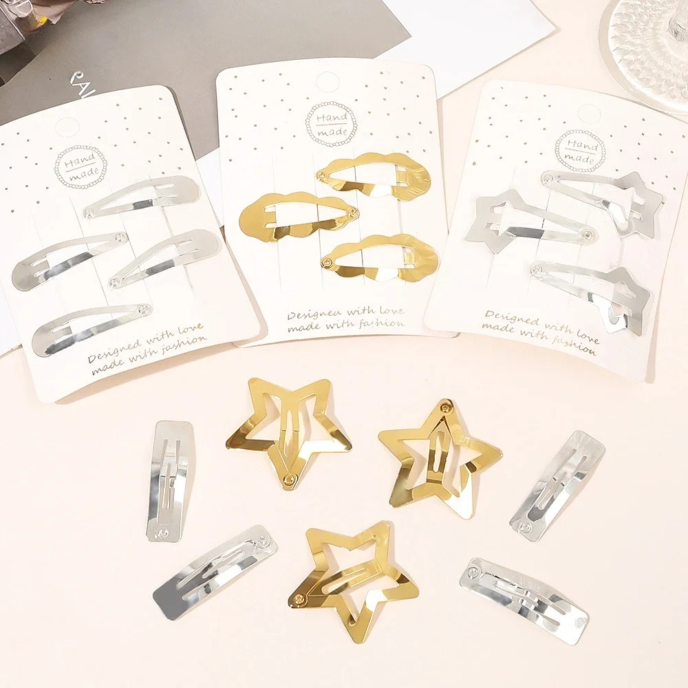 3 قطعة/الحقيبة الفضة الذهب ستار Y2K المعادن حافة معدنية كليب النساء الفتيات مقاطع الشعر مشبك خاطف المشابك الشعر مجوهرات بنس للشعر غطاء الرأس #1