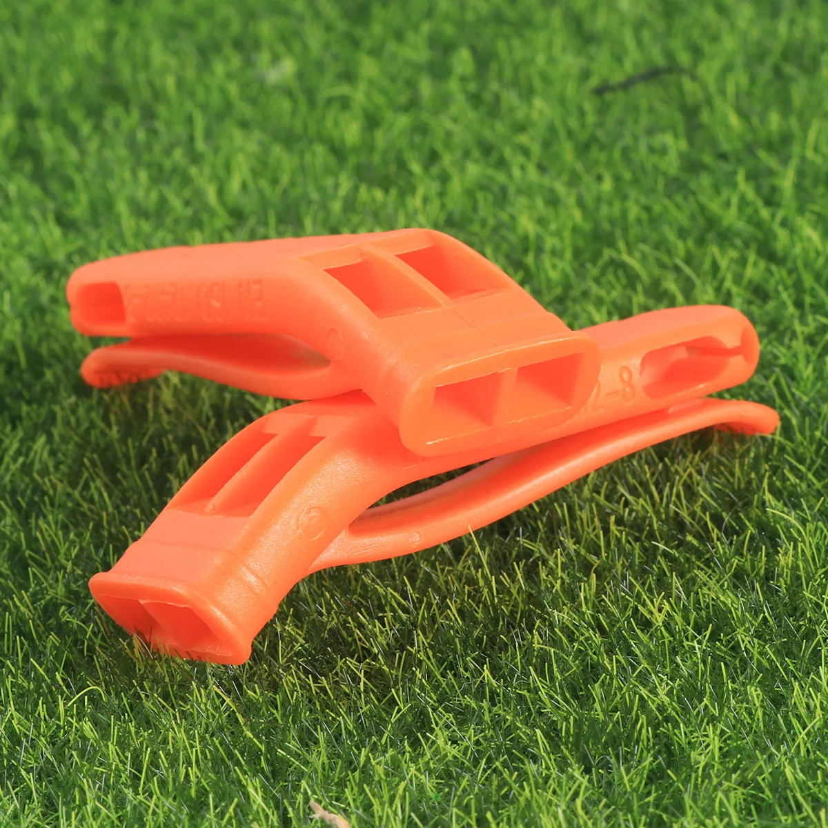 18pcs Survival Whistle Orange Lightweight Loud Crisp Sound Emergency Outdoor Sports Training Referee Safety Alert Tool