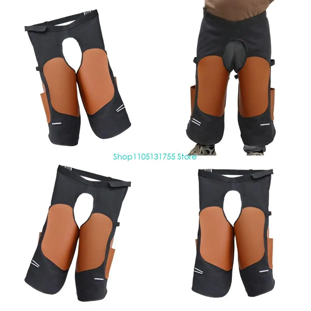 

K0EF Horse Hoofs Grooming Apron Protective Padding Durability Canvas Leather Apron
