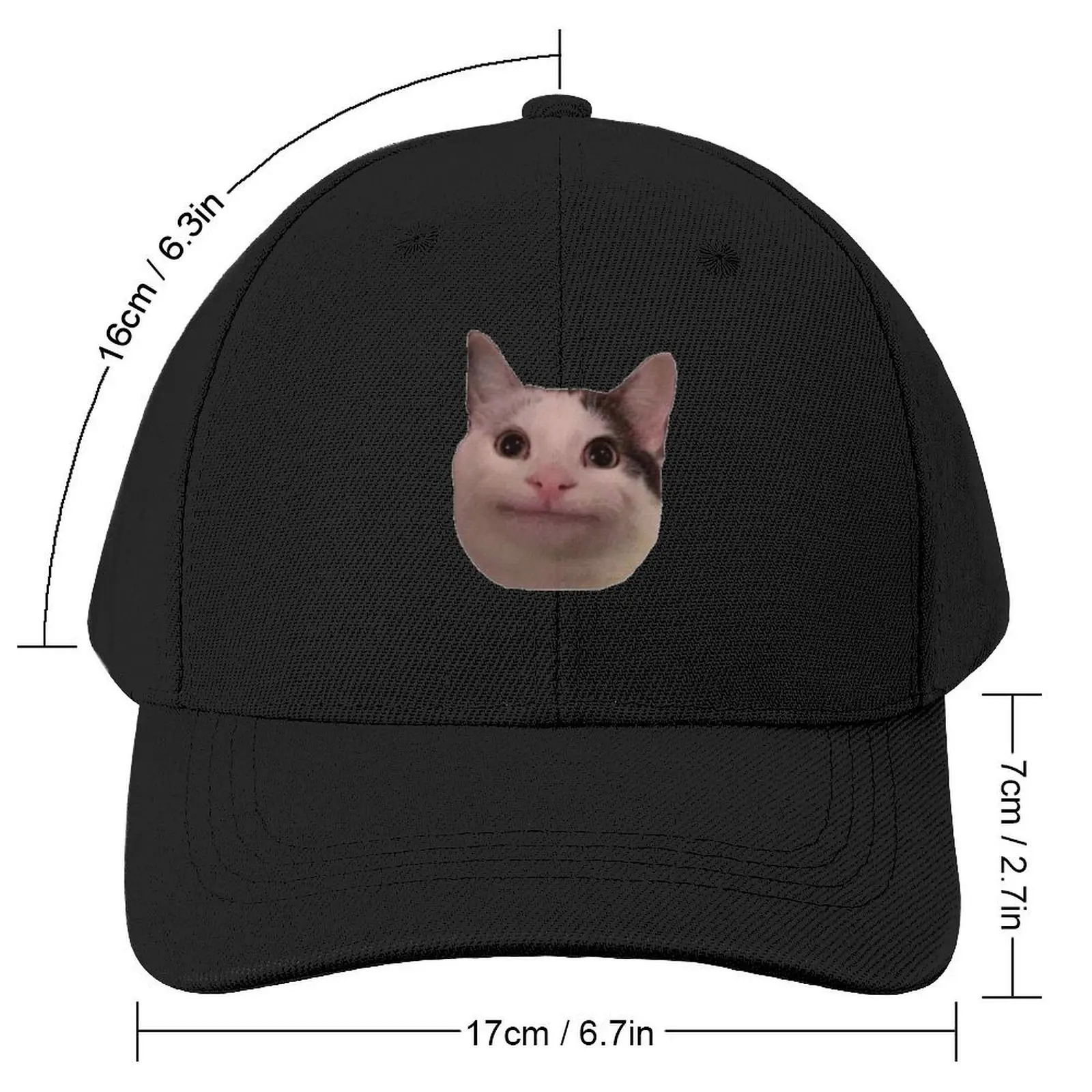 Smiling Cat Beluga Baseball Cap Golf Military Tactical Cap Female Men's