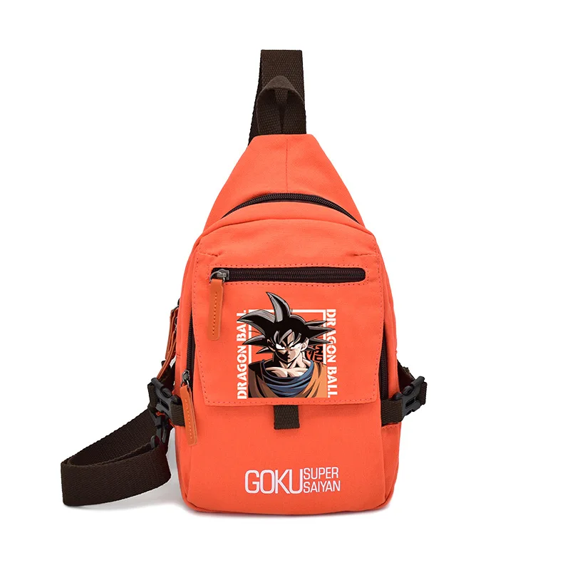 Dragon Ball Breast Pack Bag Anime Figures Goku Shoulder Boys Crossbody Bags Girls Kawaii Canvas Travel Sport Bag Children Gifts