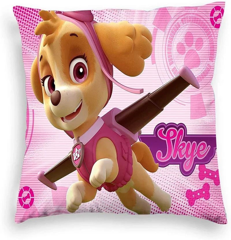 SPIN MASTER Cartoon Paw Patrol Dog Cute Pillowcase Car Sofa Anime Figures Pillow Cover Children Birthday Christmas Gifts 45cm