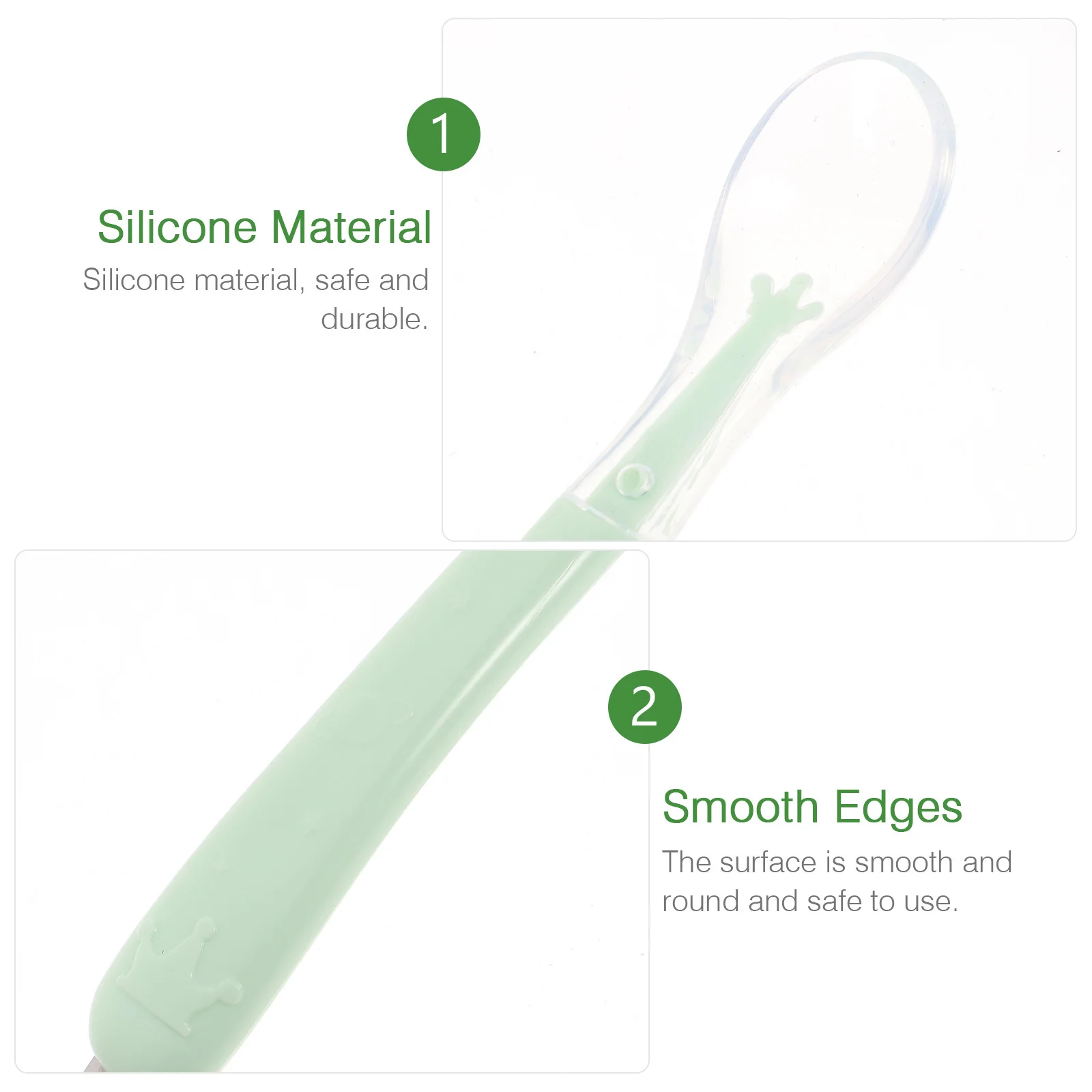 

Baby Food Scraping Spoon Silicone Fruit Scoop For Infant Soft Mud Spatula Tool Scrape Fruit Spoon For Baby