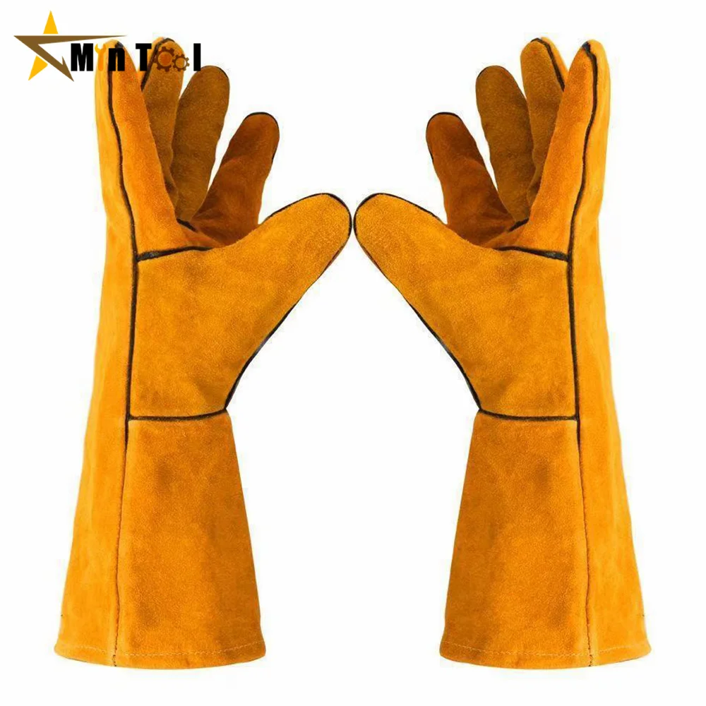 Welding Gloves Cowhide Work Gloves Garden Welding Security Protection Safety Working Mechanic Welder Equipment