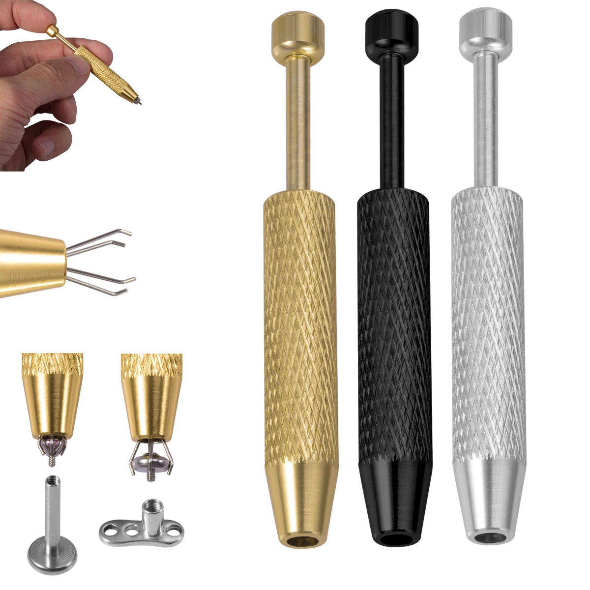 1/3pcs 4 Claws Ball Bead Holde - Body Jewelry Holder ulasan dan harga