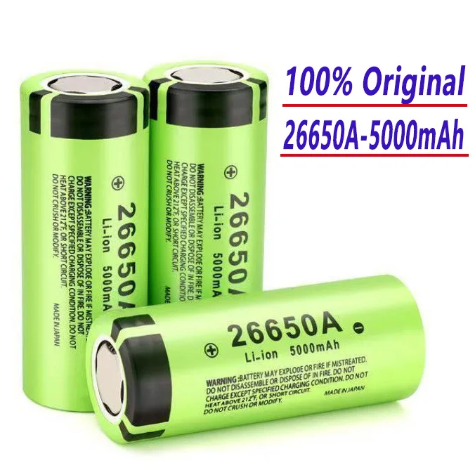 

100% original 26650 20A rechargeable battery 26650A. 3.7V 5000mAh. Suitable for various lithium battery products.