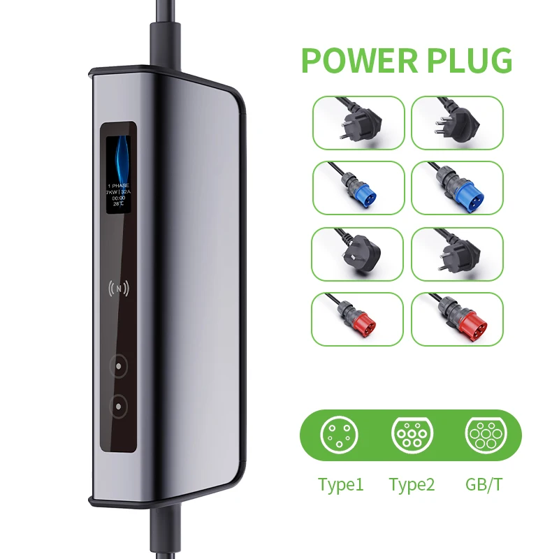 32A Wifi 3 Phase 22 Kw Car Charging Evse Home Fast Level 2 11Kw Ac Type 2 Station 7Kw 22Kw Portable Ev Charger
