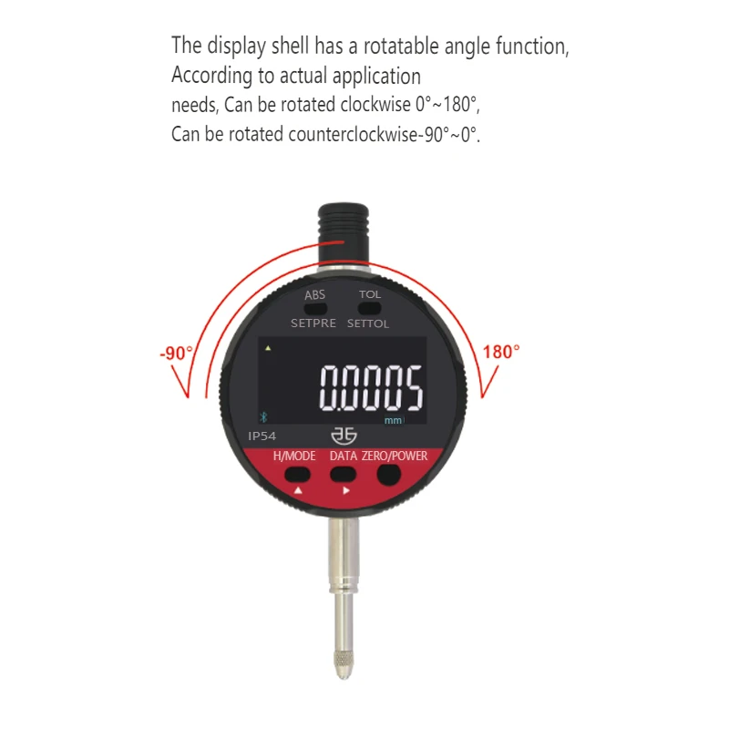 XIBEI IP54 wodoodporny i pyłoszczelny wskaźnik cyfrowy 0-12.7mm 0,5μm elektroniczny mikrometr metryczny Cal miernik wskaźnik wybierania