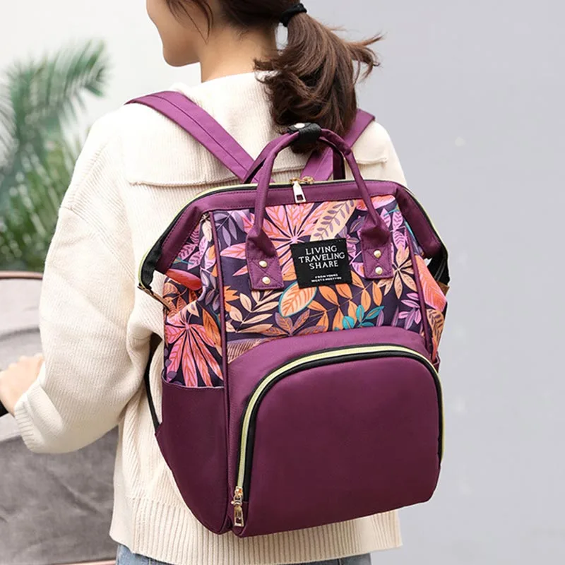 Mommy Bag Backpack Ladies Shoulder Backpacks Large Capacity Mommy Baby Nursing Bags Fashion printing Female Outdoors Backpack