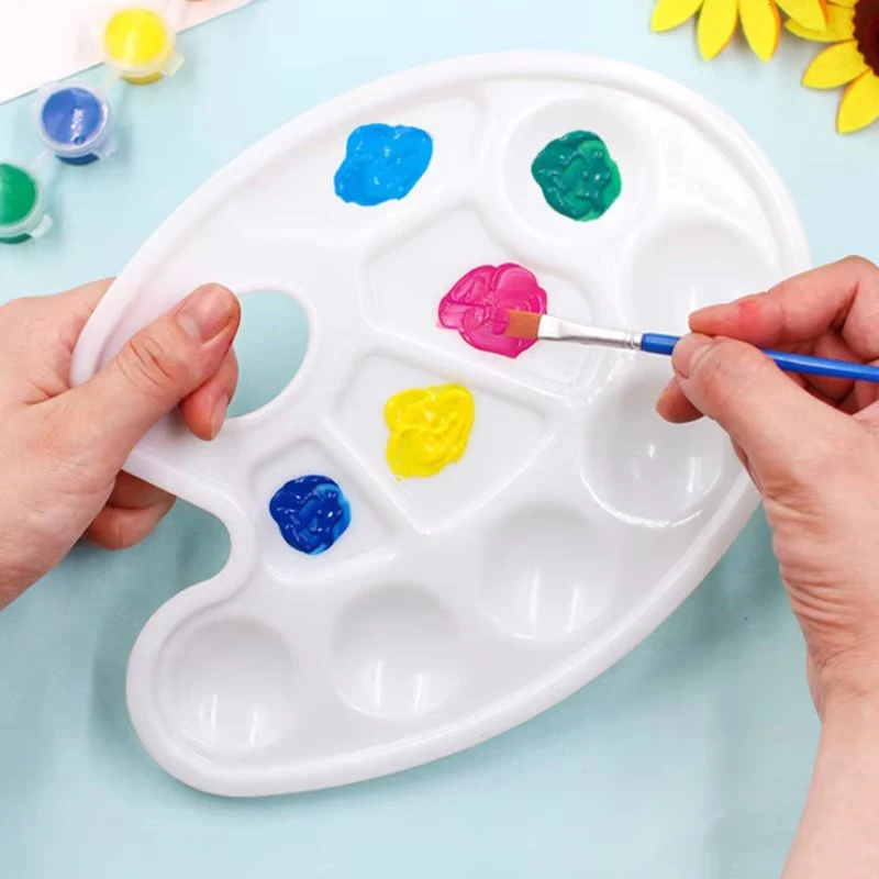 1pc Kinderen Tekenspeelgoed Elliptisch kleurenpalet Kantoor Educatieve benodigdheden voor kunststudenten Beginner Gemakkelijk schoon te maken TMZ