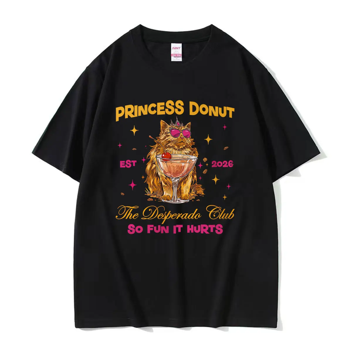 Dungeon Crawler Carl Princess Donut Funny Cat Meme T Shirt Men Women's Summer Oversized Fashion T-shirts Vintage Cotton T-shirt