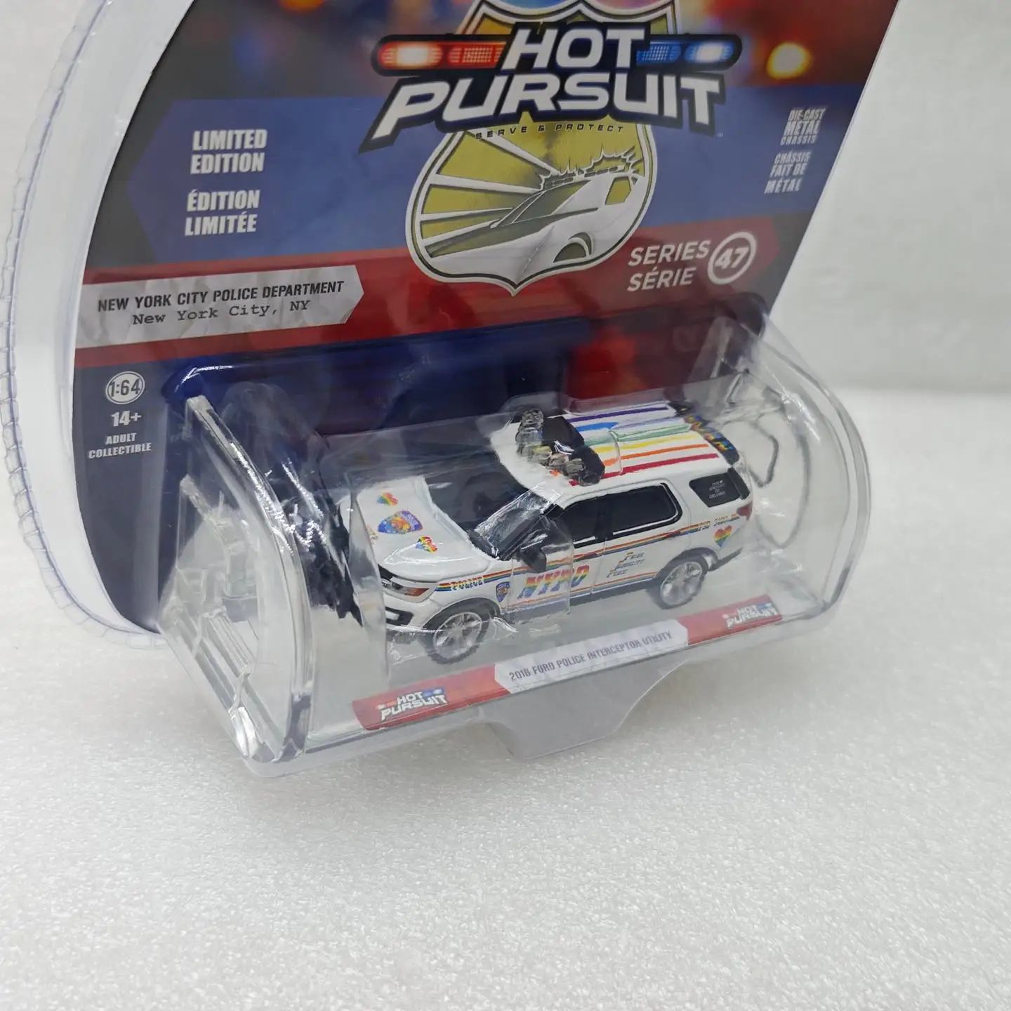 GreenLight 1:64 2016 اكسبلورر الشرطة اعتراضية فائدة محاكاة نموذج سيارة سبيكة لعبة صغيرة عرض هدية مزخرفة #4