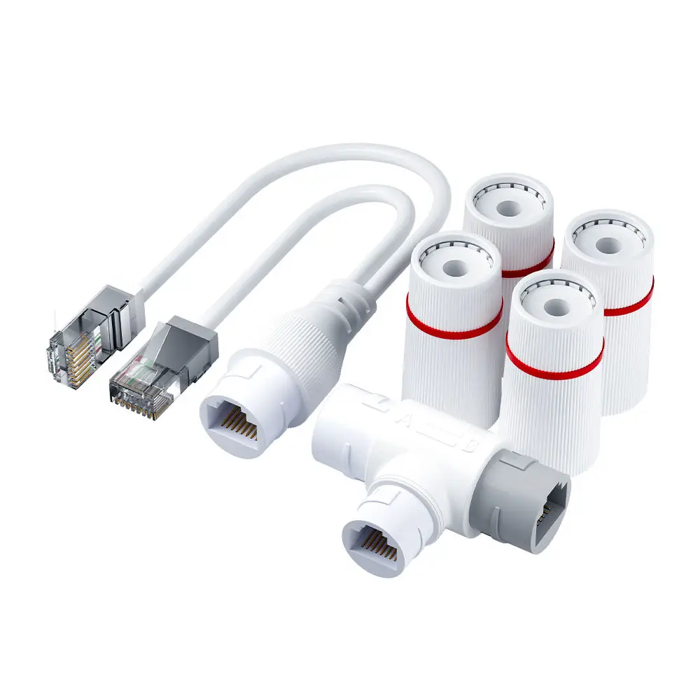 Ethernet Splitter, Waterproof PoE Combiner Splitter Adapter, Run 2 IP Cameras on 1 Network Cable
