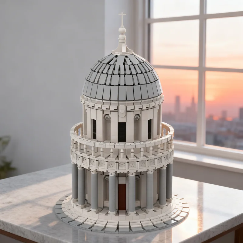 

4654pcs MOC Bramante S Tempietto Modular Streetscape Model Building Blocks DIY Gift Creative Collectible Display Decor Premium