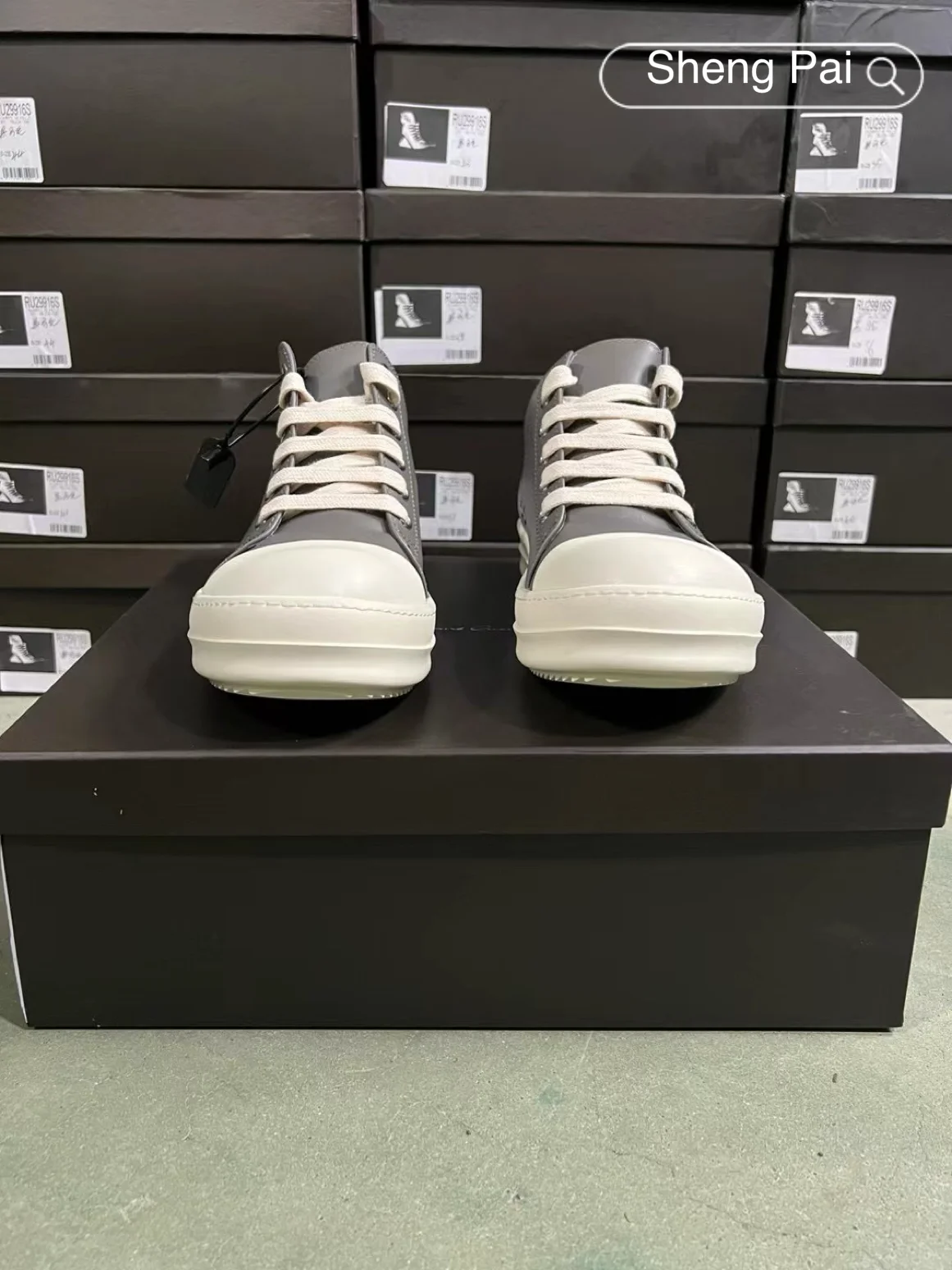 Men Shoes Leather Casual Shoes For Men Ricks Low Top Men's Sneakers Luxury Women's Ankle Shoes Elephant Grey Lace-up Design Flat