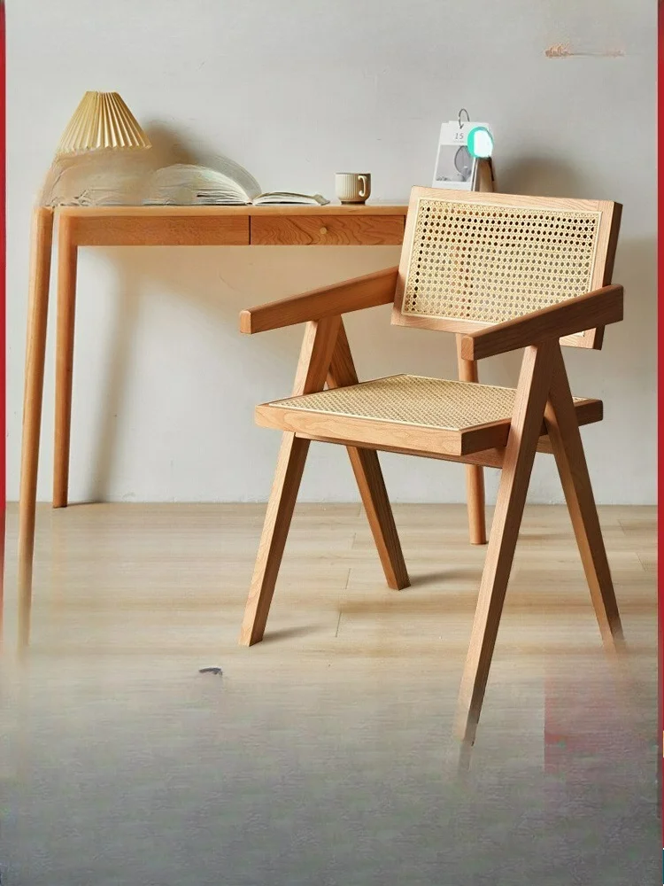 

Customizable rattan restaurant wabi sabi wood dining chair