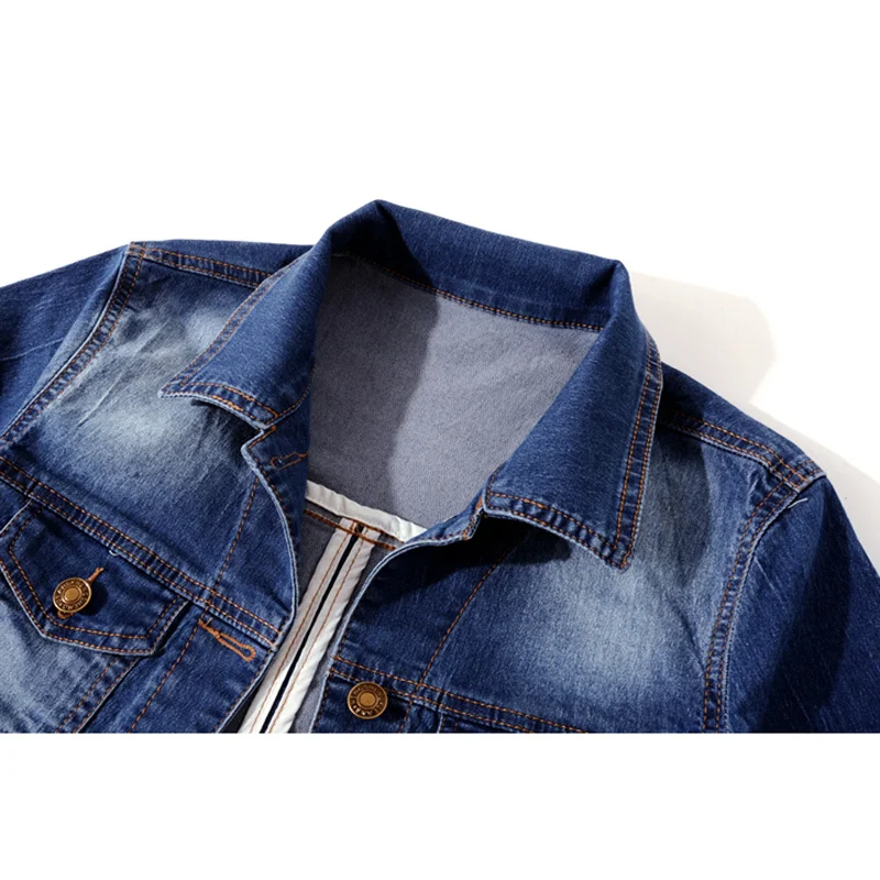 Vintage Blue Elasticity Slim Denim Jacket Coat donna Chaquetas Mujer coreano studente capispalla mezza manica Jeans giacche donna