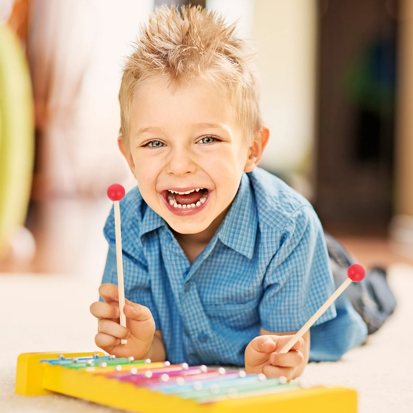 

12 Pcs Wooden Piano Hammer Toddler Musical Instruments Drumstick Percussion Drumsticks Bamboo Kids Mallets Childrens