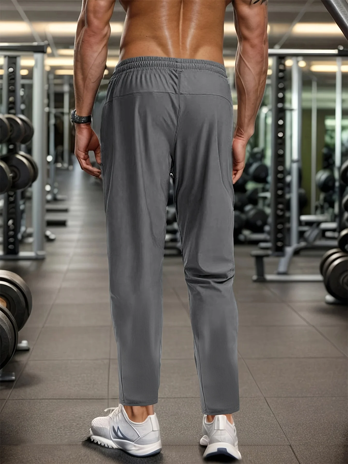 Herrenbekleidung Geschenk 3-teiliges Set Herren Freizeit-Sporthosen mit Atmungsaktivem Eiskühl-Effekt Jogginghosen Fitness Angeln Trainingshosen Fußball – Detail 3