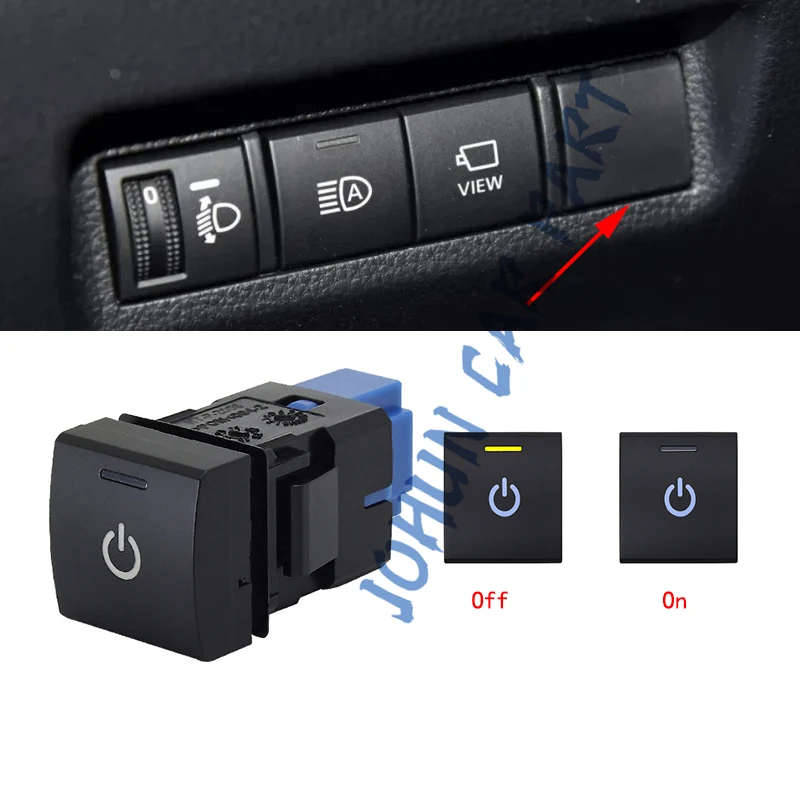 

1PC Front Fog Light After Fog Light Radar Spotlight Tailgate Music Audio Fan Switch Button for Toyota Camry Corolla 2018-19 New