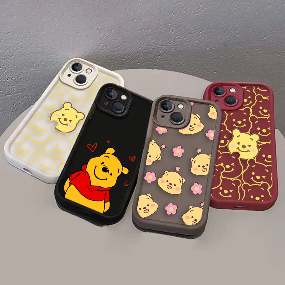 Lovely Bear Winnie The Pooh Cover Phone Case For VIVO V23 V23E V25 V27 V27E V29 V30 V30E V40 X60 X70 X80 X90 X100 S12 Case Funda