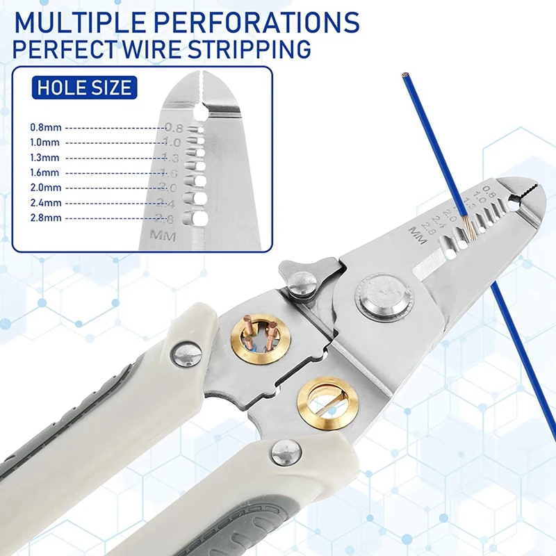 Многофункциональный инструмент для зачистки проводов, щипцы для зачистки проводов 6-в-1, плоскогубцы для разделения проводов с электрическим тестером, ручка, отвертка, акция